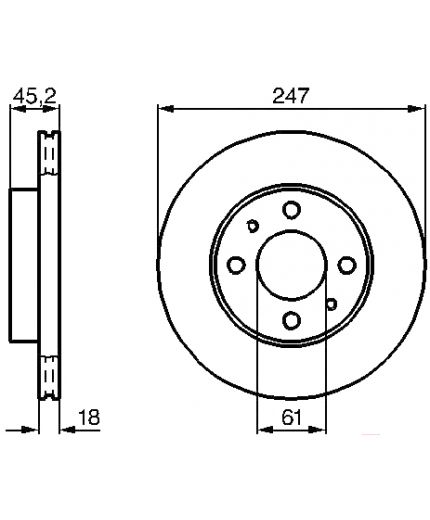 BOSCH Тормозной диск