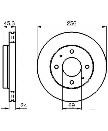 BOSCH Тормозной диск