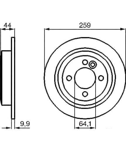 BOSCH Тормозной диск