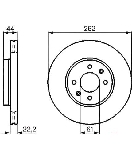 BOSCH Тормозной диск