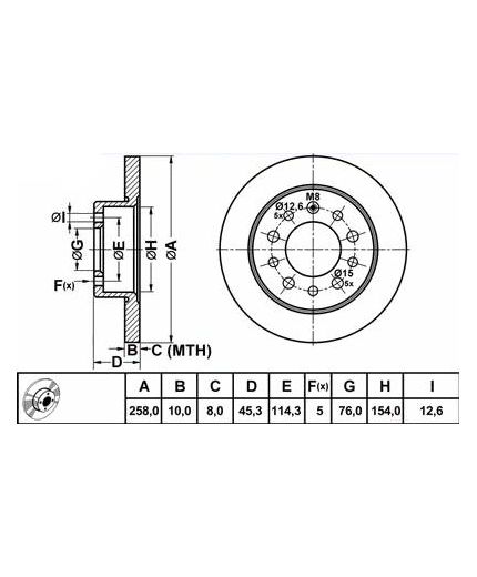 ATE Тормозной диск Фото 2