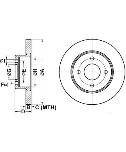 ATE Тормозной диск
