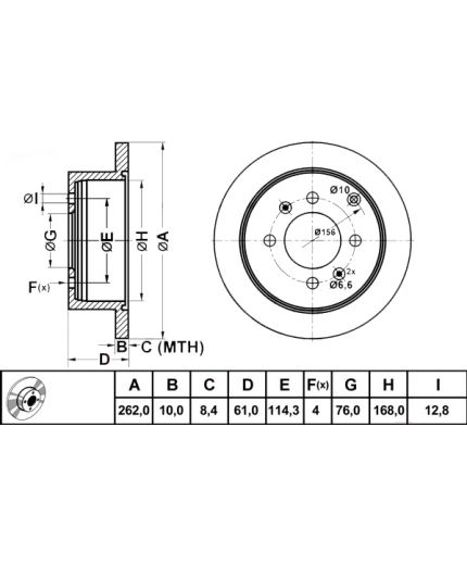 ATE Тормозной диск Фото 3