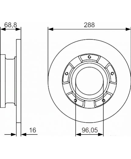 BOSCH Тормозной диск