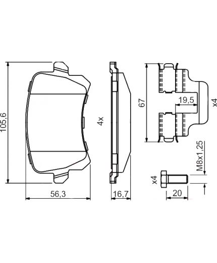BOSCH Колодки дисковые Фото 3
