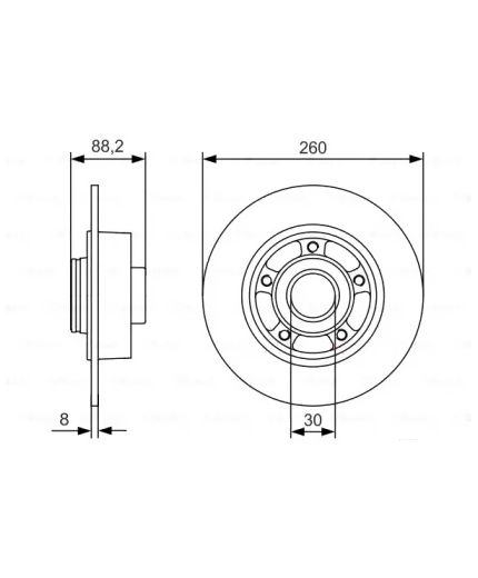 BOSCH Тормозной диск
