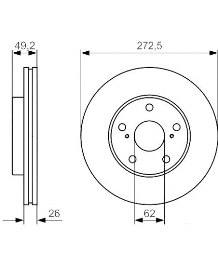 BOSCH Тормозной диск