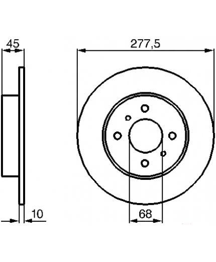 BOSCH Тормозной диск