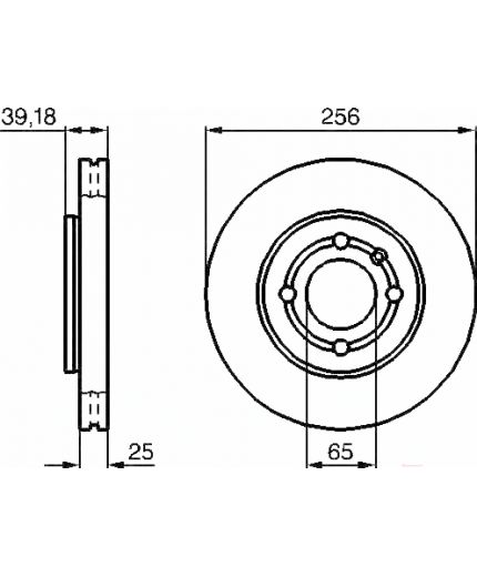 BOSCH Тормозной диск