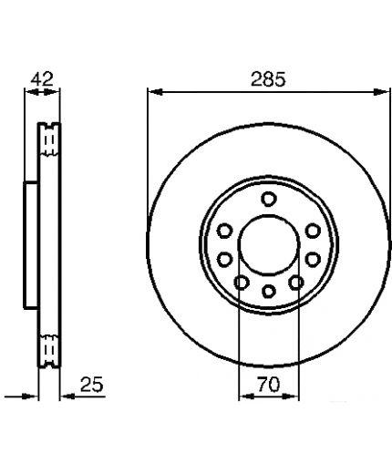 BOSCH Тормозной диск