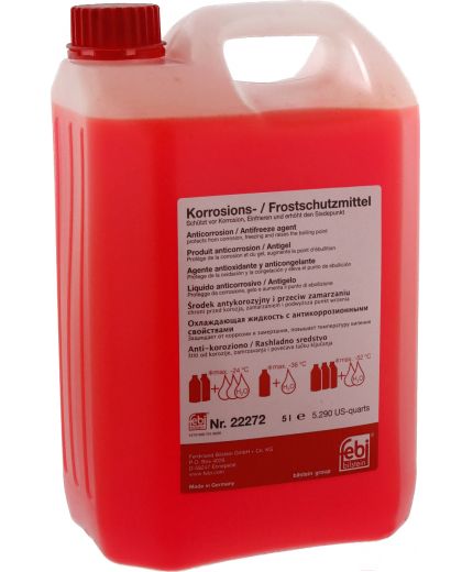 Антифриз FEBI RED концентрат красный G12 -40°C 5л Фото 2