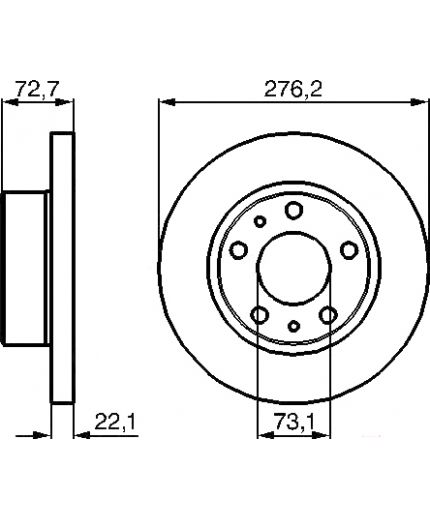 BOSCH Тормозной диск