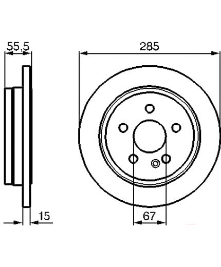 BOSCH Тормозной диск