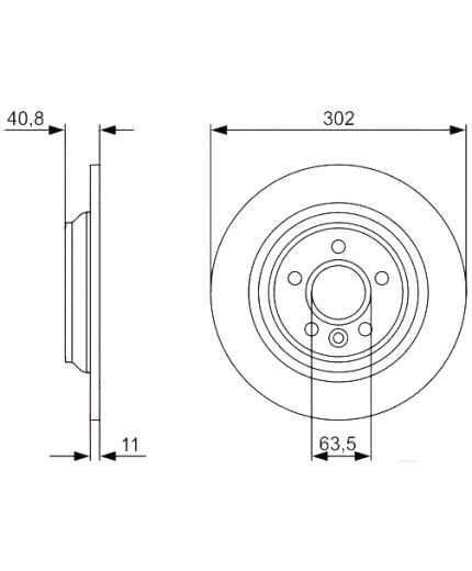 BOSCH Тормозной диск