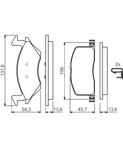 BOSCH Колодки дисковые