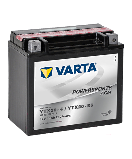 VARTA Powersports AGM YTX20-4/YTX20-BS 518 902 026 (18 А/ч)