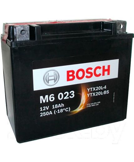 BOSCH M6 YTX20L-4/YTX20L-BS 518 901 026 (18 А/ч)