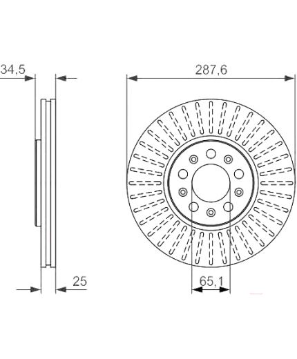 BOSCH Тормозной диск