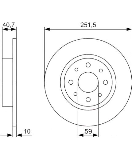 BOSCH Тормозной диск