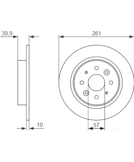 BOSCH Тормозной диск