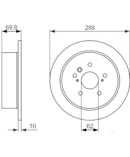 BOSCH Тормозной диск