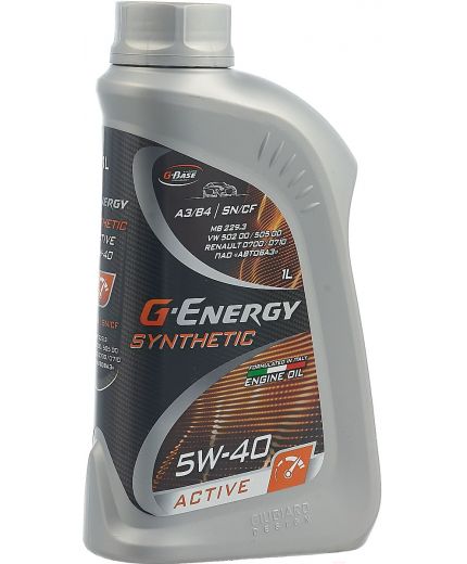 Моторное масло G-ENERGY Synthetic Active 5W-40 1л Фото 2