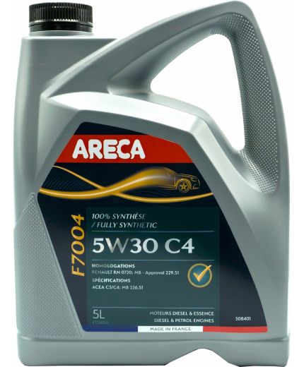 Моторное масло ARECA F7004 5W-30 C4 5л Фото 2