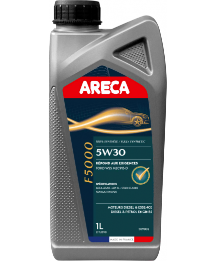 Моторное масло ARECA F5000 5W-30 1л Фото 2