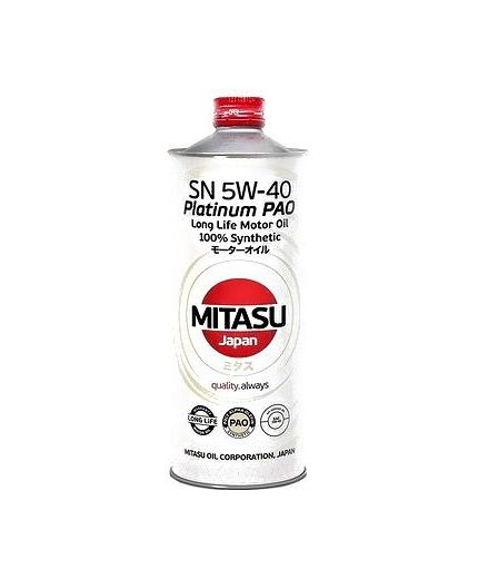 Моторное масло MITASU PLATINUM PAO 5W-40 1л