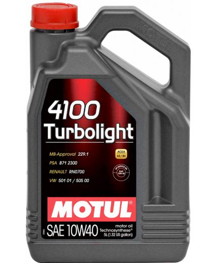 Моторное масло MOTUL 4100 TURBOLIGHT SL/CF 10W-40 5л