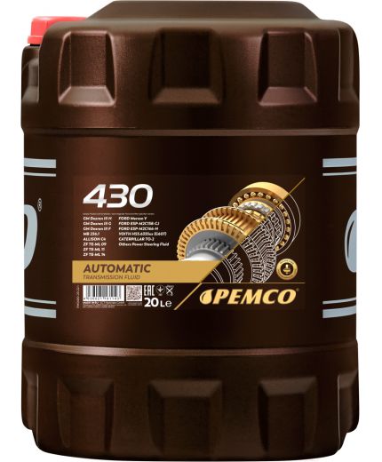 Трансмиссионное масло PEMCO iMATIC 430 ATF III D 20л Фото 2