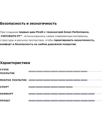 PIRELLI Cinturato P7 255/45R18 99W (run-flat) Фото 7