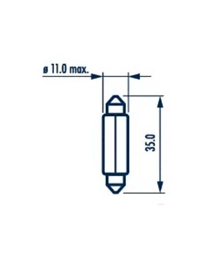NARVA Лампочка C5W (SV8.5/8) 35 мм 12V 10/200 Фото 4