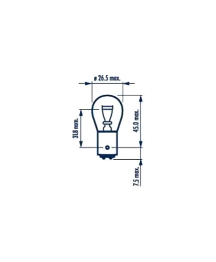NARVA Лампочка P21/4W 12V-21/4W Фото 9