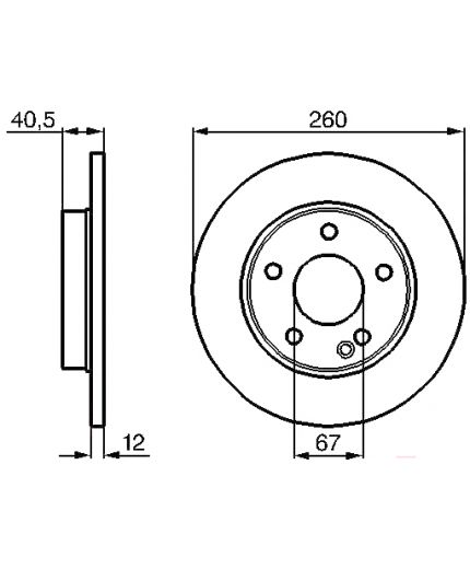 BOSCH Тормозной диск Фото 2