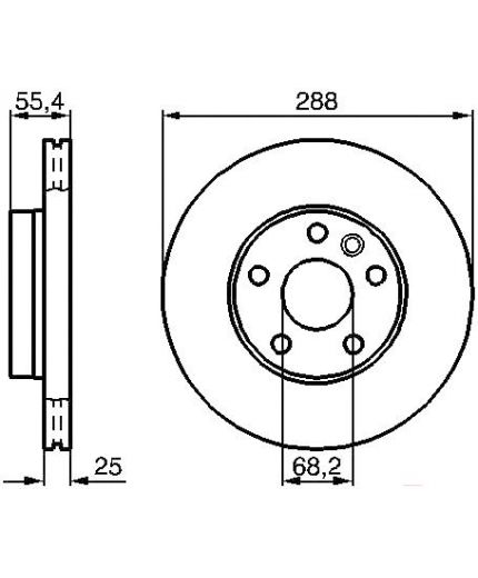 BOSCH Тормозной диск