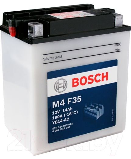 BOSCH MOBA FP M4F 12V (14 А/ч) 190A (YB14-A2) Фото 3