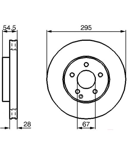 BOSCH Тормозной диск