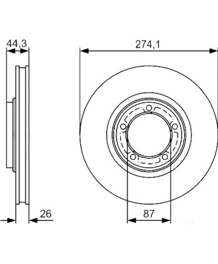 BOSCH Тормозной диск Фото 3