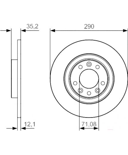 BOSCH Тормозной диск Фото 2