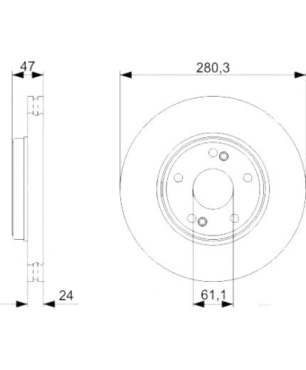 BOSCH Тормозной диск