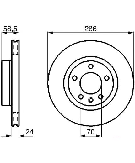 BOSCH Тормозной диск