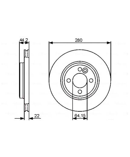 BOSCH Тормозной диск