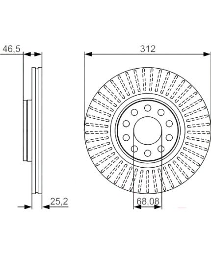 BOSCH Тормозной диск