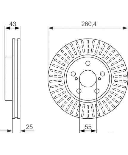 BOSCH Тормозной диск Фото 2