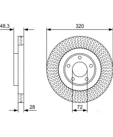 BOSCH Тормозной диск