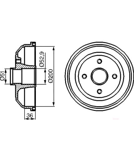 BOSCH Тормозной барабан