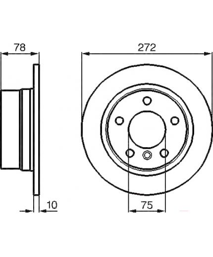 BOSCH Тормозной диск