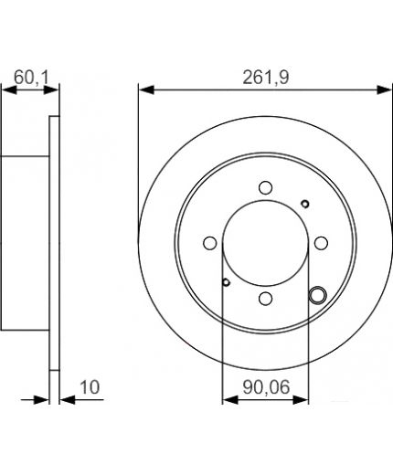 BOSCH Тормозной диск