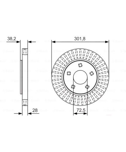BOSCH Тормозной диск